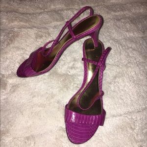 Purple Snake Skin Ralph Lauren Heels